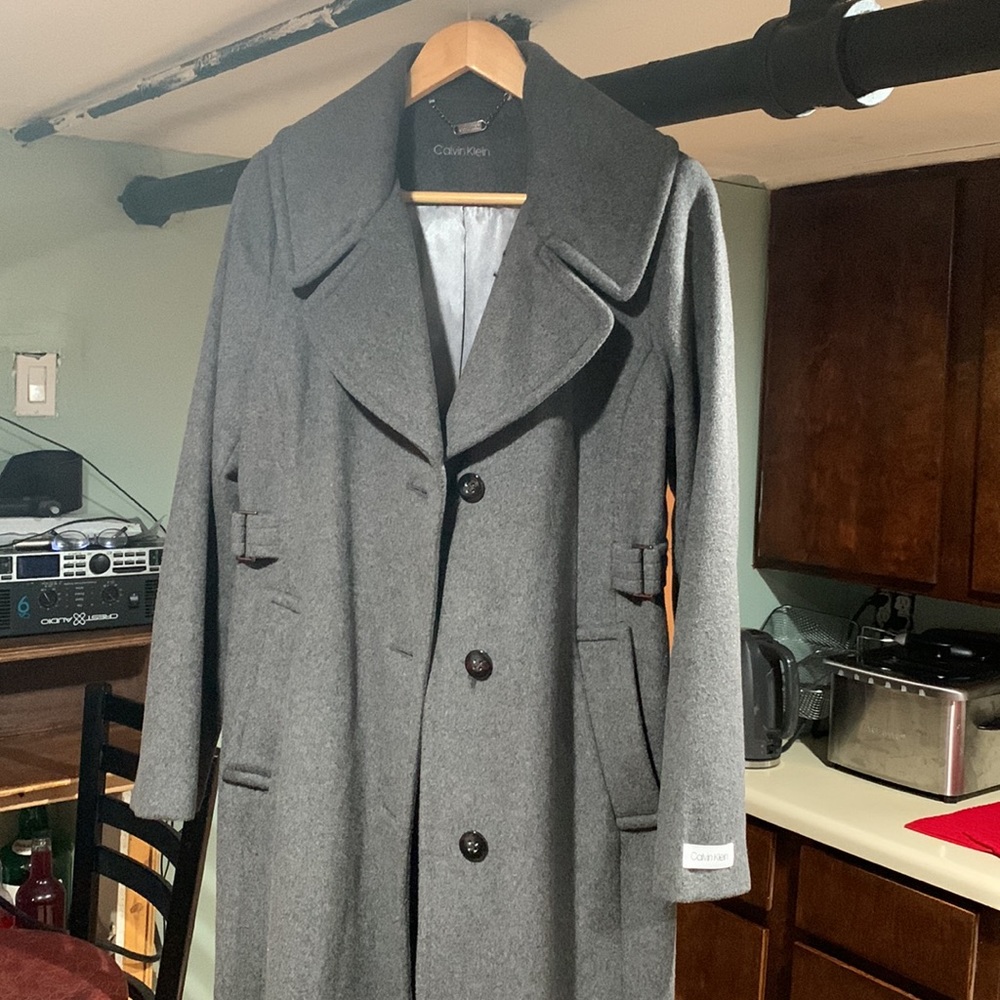 Calvin Klein. Long dust coat (peacoat)